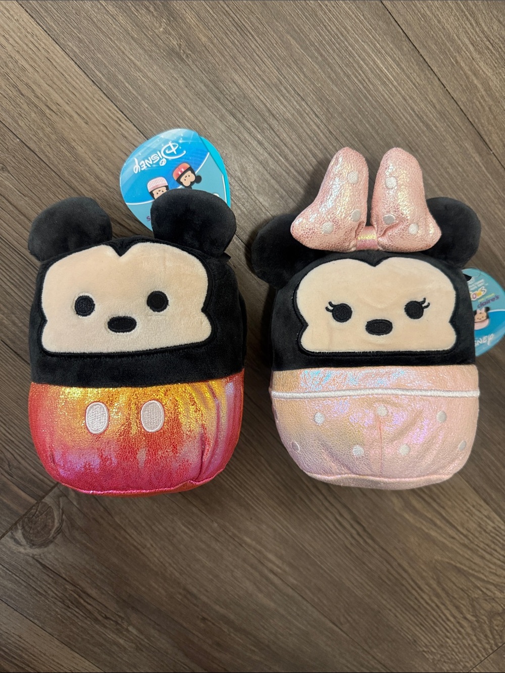 🆕 Disney Minnie & Mickey Shimmer Squishmallow Plush Duo. New with Tags! ❤️🖤🩷